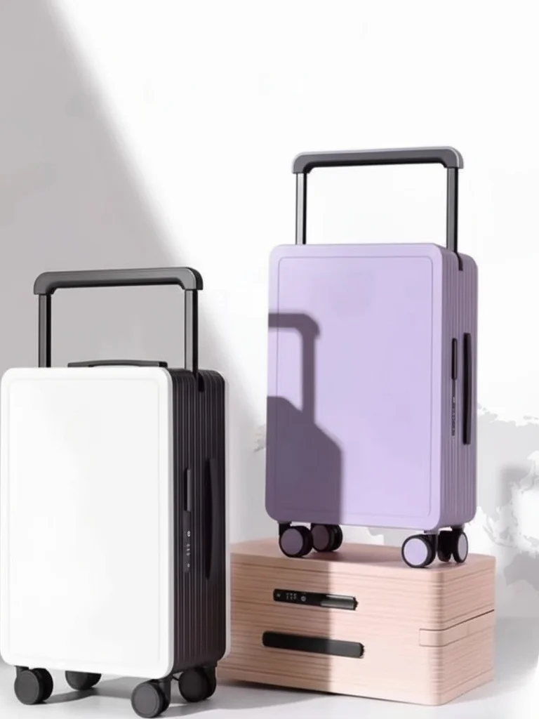 

New Mid-Size Wide Handle Lage Suitcase High Aesthetic Travel Bag Women's 20 Inch Carry-On Men's 24 Inch Large Capaci Lea...