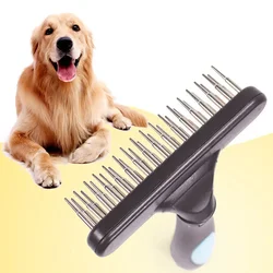 Brosse de Démêlage pour Chien et Chat, Peigne Sous-Manteau, Râteau à Poils Courts et Longs, avec Double Nucleopins