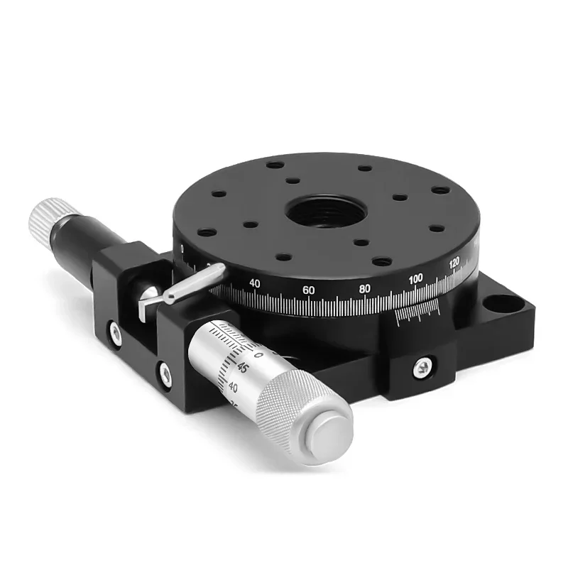220V New R Axis Rotary Sliding Table Manual Adjustment Displacement Platform 360 O Fine Adjustment Angle Index RS60/40/90/125