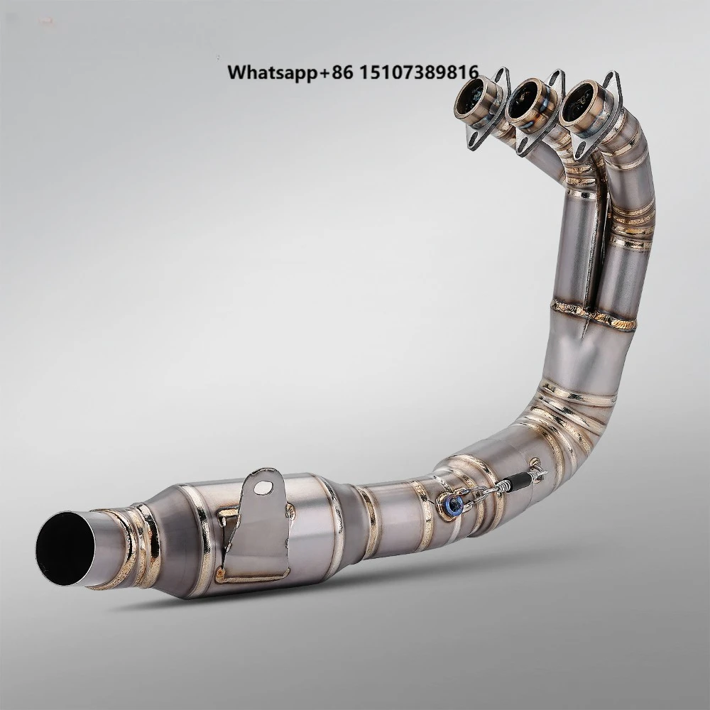 MT09 YZF-R9 MT-09 2025 Silver Motorcycle Exhaust Low Position System Full Ti Alloy Modification Muffler