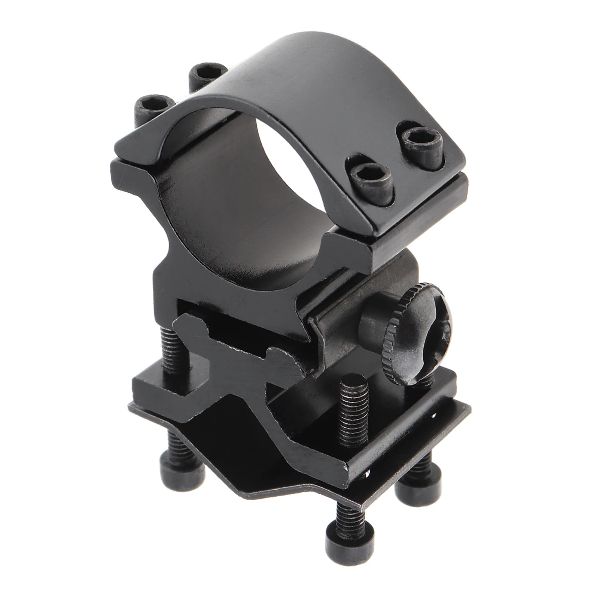 25mm Ring and 20mm Rail Mounted Flashlight Bracket Plastic Cycle Bike Front Torch LED Headlight Clamp Clip Bracket