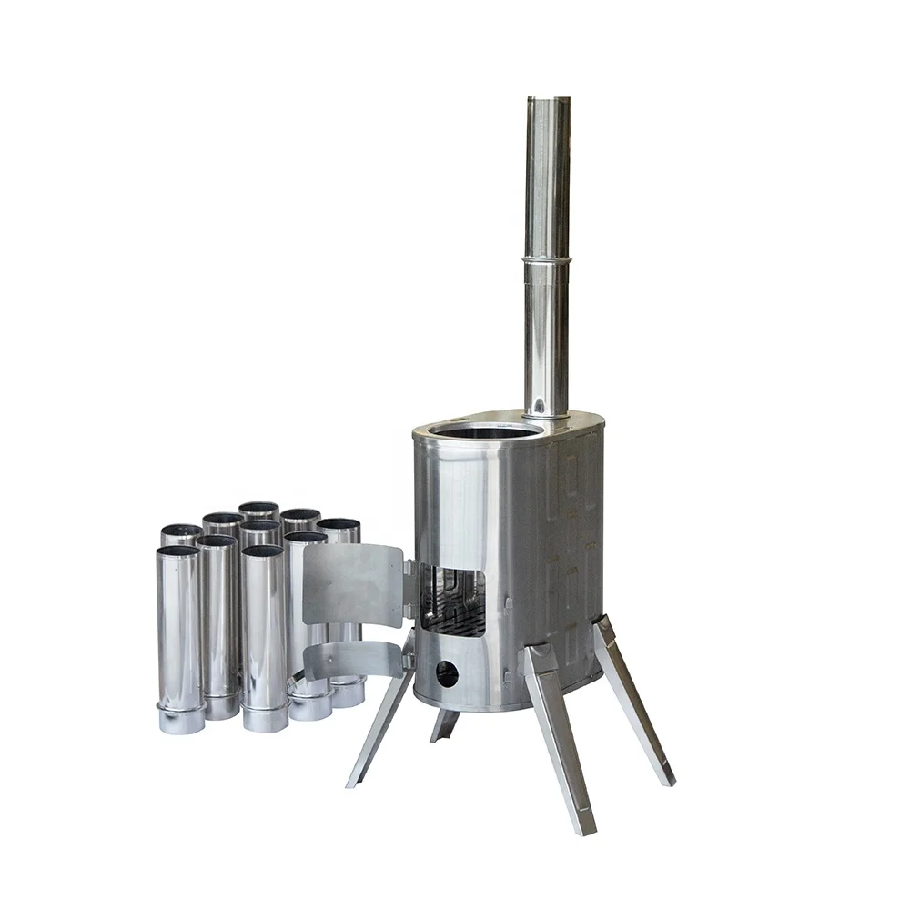 Factory Direct 2026 Wood Burning Rocket Stove Camping Tent Cooking Stove for Outdoor Travel
