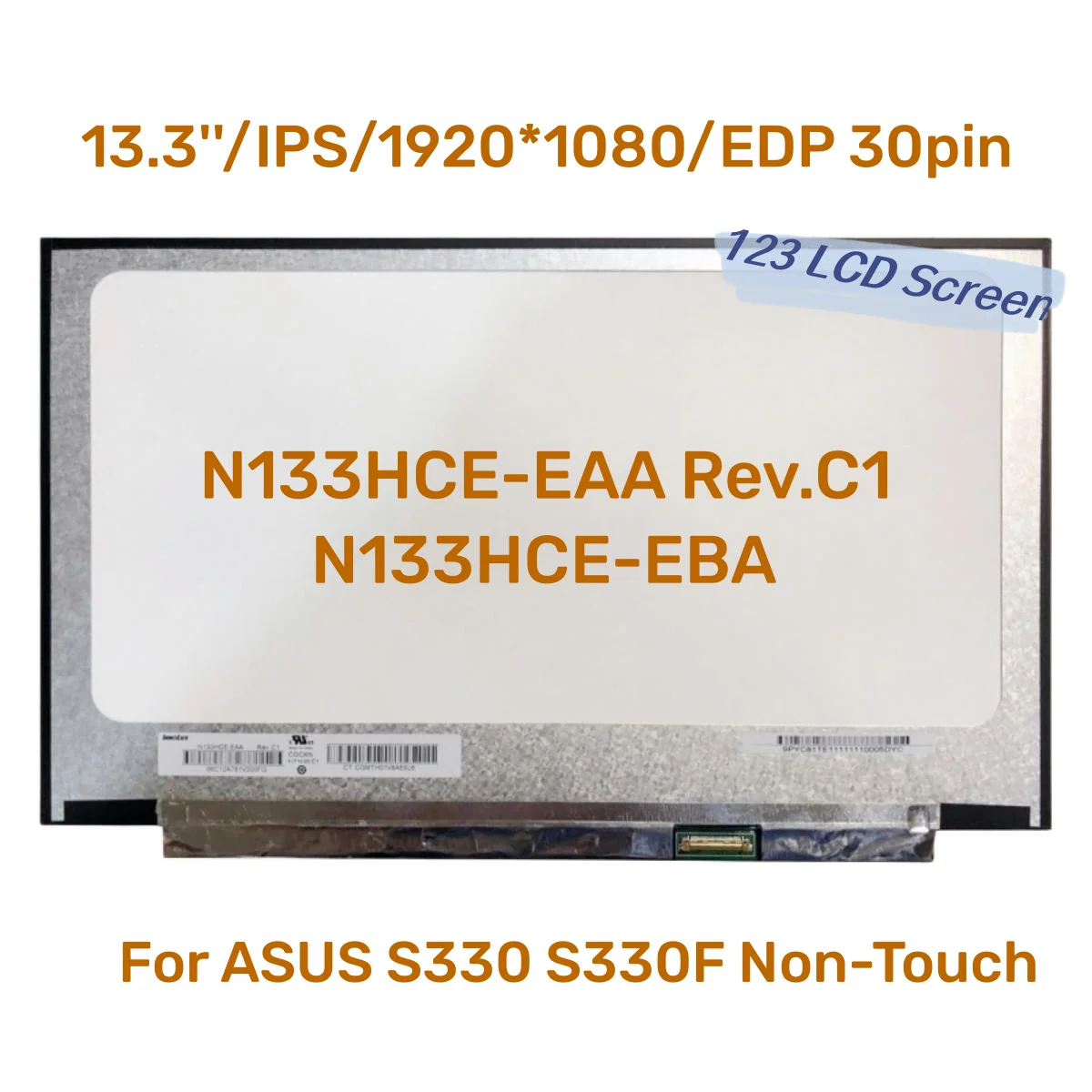 N133HCE-EAA Rev.C1 N133HCE-EBA For ASUS S330 S330F Non-Touch Laptop LCD Screen 13.3