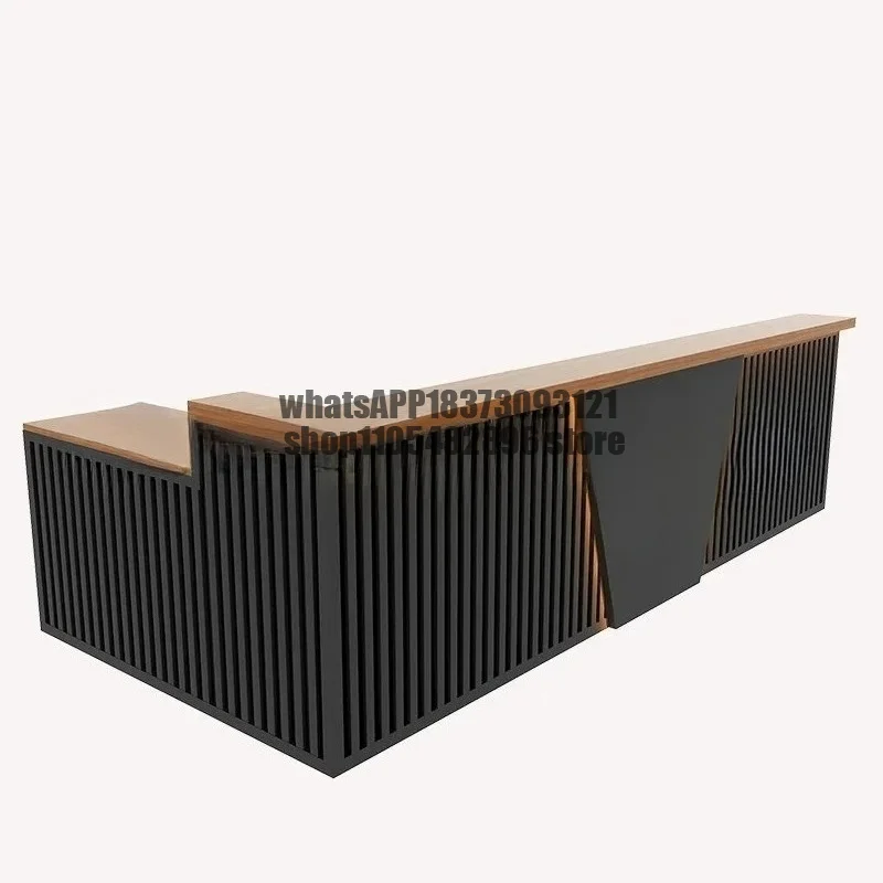 

Industrial Style Bar Checkout Page Vintage Counter Wine Bar Restaurant BBQ Billiards Club Front Desk Modern Reception Desk