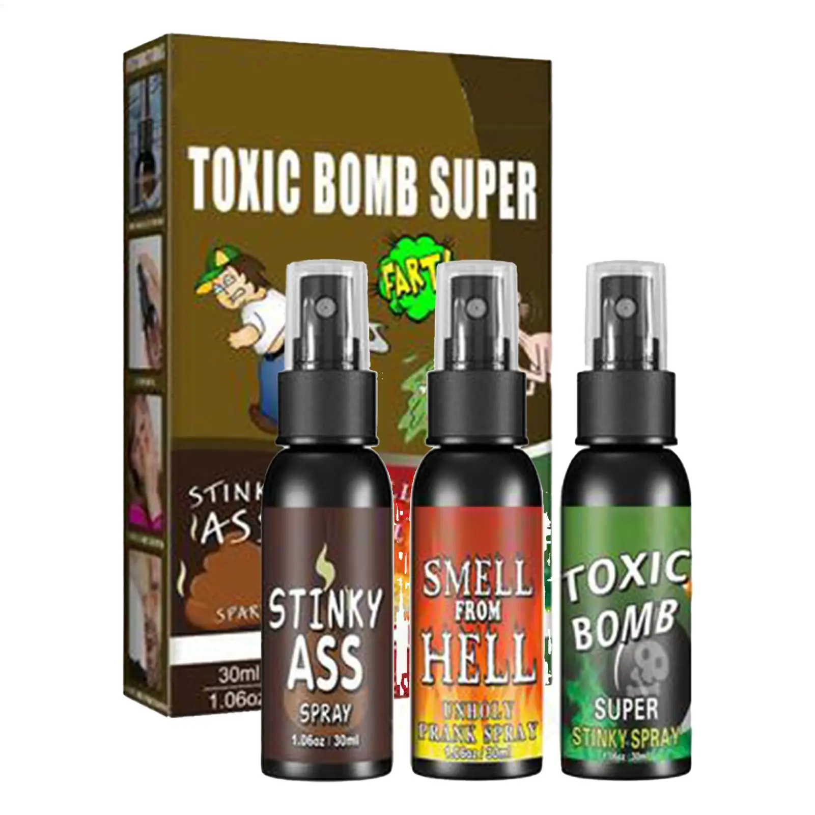 30ml Fart Spray Hilarious Gag Gifts and Pranks Hilarious Gag Gifts for Adults or Kids Prank Poop Stuff Non Toxic Smells Really