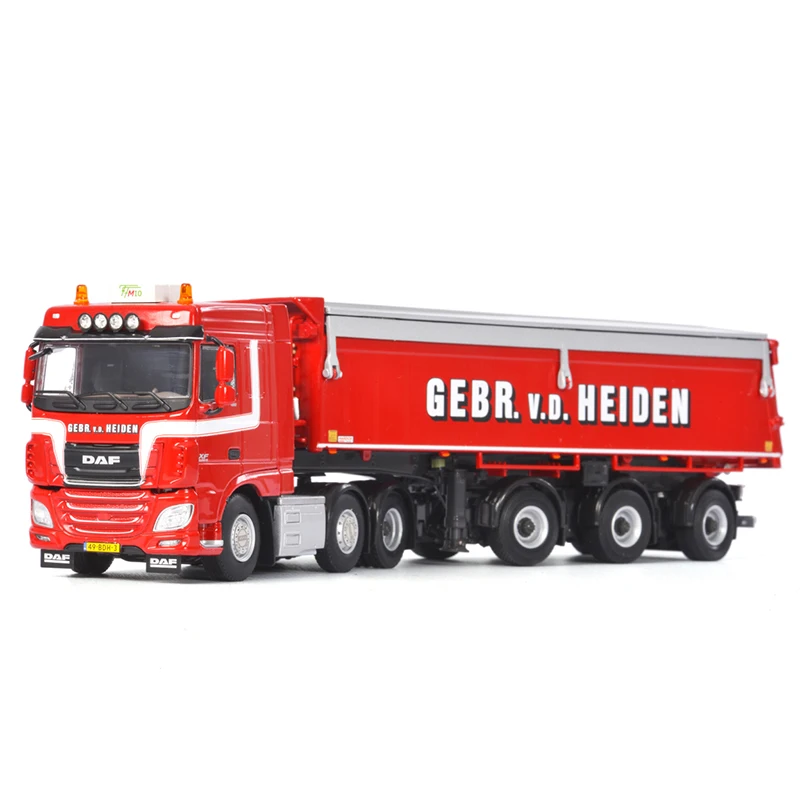 WSI Diecast 1:50 Scale DAF XF 6x2 TWIN STEER Truck Container Alloy Car Model Collection Souvenir Ornaments Display  01-1846