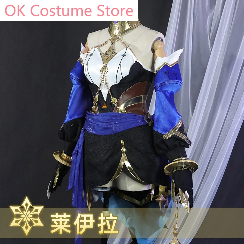 Anime! Genshin Impact Layla Exotic Game Suit Lovely Uniform Cosplay Costume Halloween Party Role Play Outfit Women XS-2XL