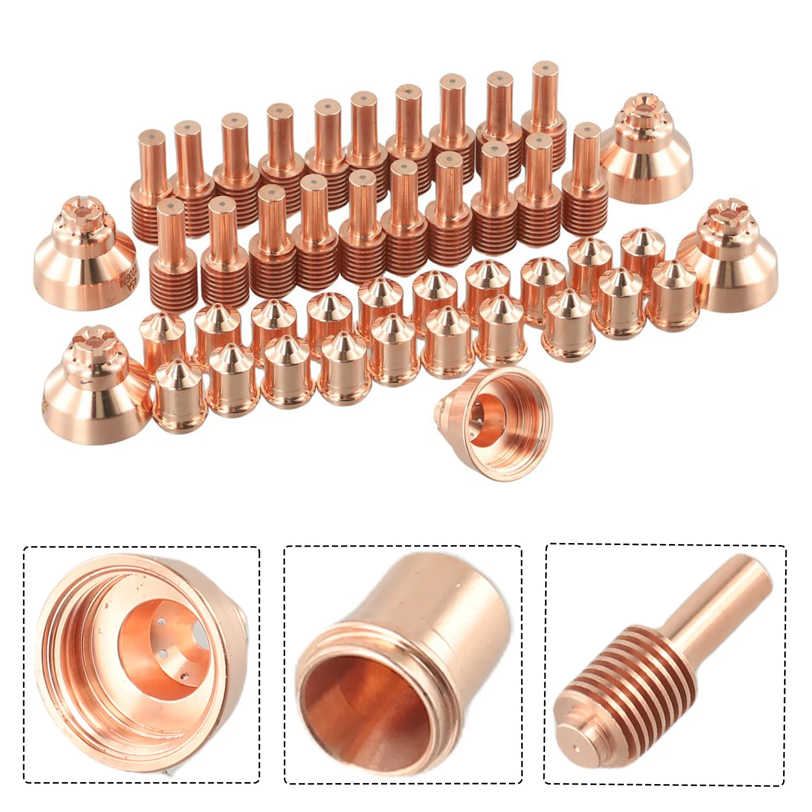 

Nozzle Tips Welding Welding Equipment Replacement Accessories Parts Plasma Shield 220669 220671 220674 45*/set 45pcs Electrode