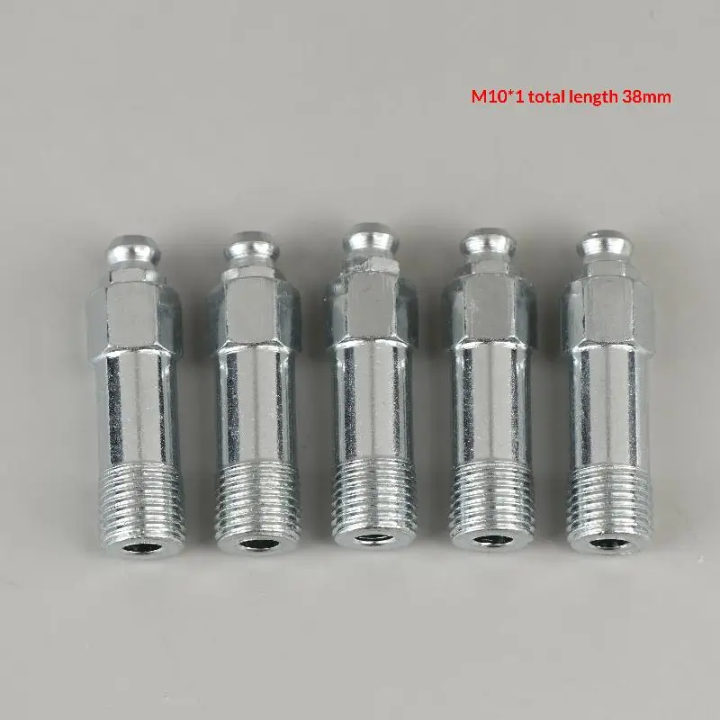 5Pcs Metric Grease Nipple Lengthened Zerk Connector M6 M8 M10 Durable Fitting for Automotive Lubrication System