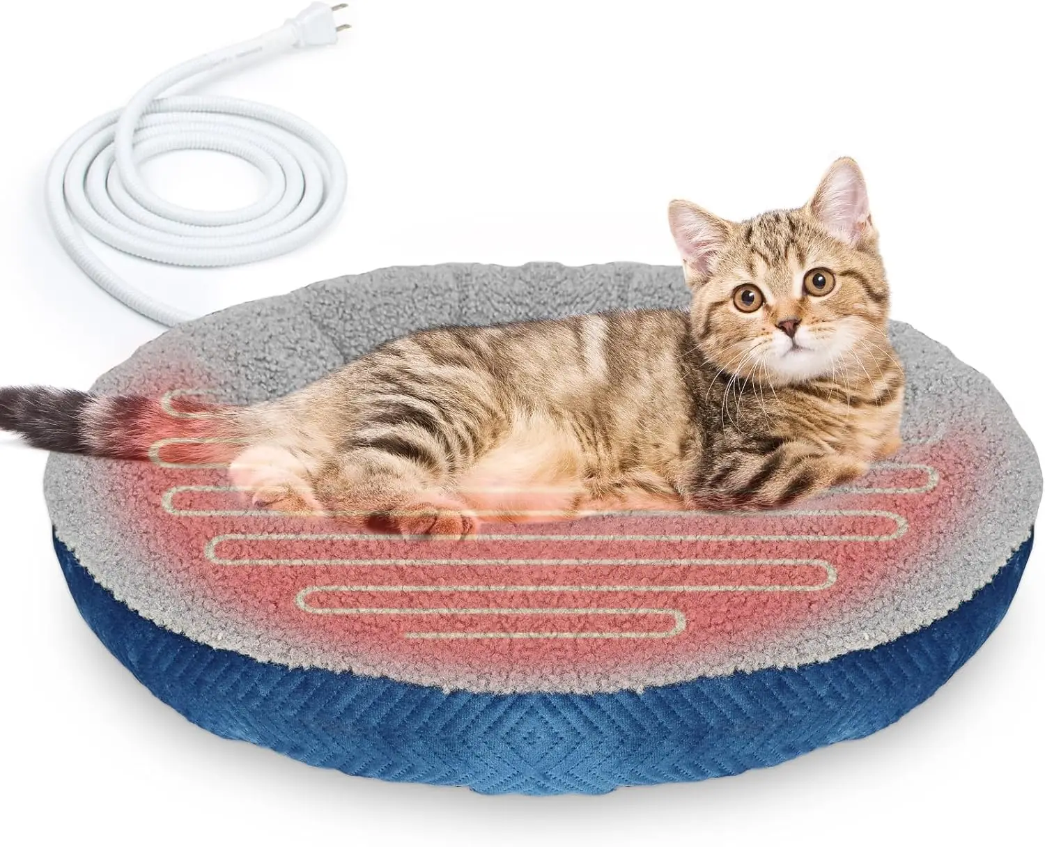 

Heated Cat Beds For Indoor Cats Warming Cat Beds Super Soft Hine Washable Thermo Kitty Electric Heating Bed 19 Hes Round