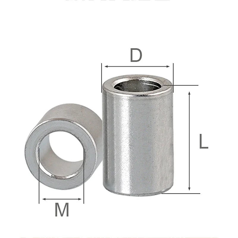 5/ 10/ 20pcs M3 M4 M5 M6 M8 Aluminum Alloy Flat Washer Bushing Gasket CNC sleeve Non-threaded Stand-off Spacer For RC Model Part