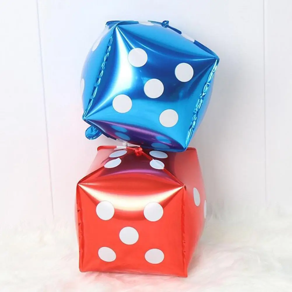 Funny Dice Balloon Aluminum Balloon Premium Cube Dice Balloon Kit for Baby Shower Birthday Wedding Theme Party Decorations Set