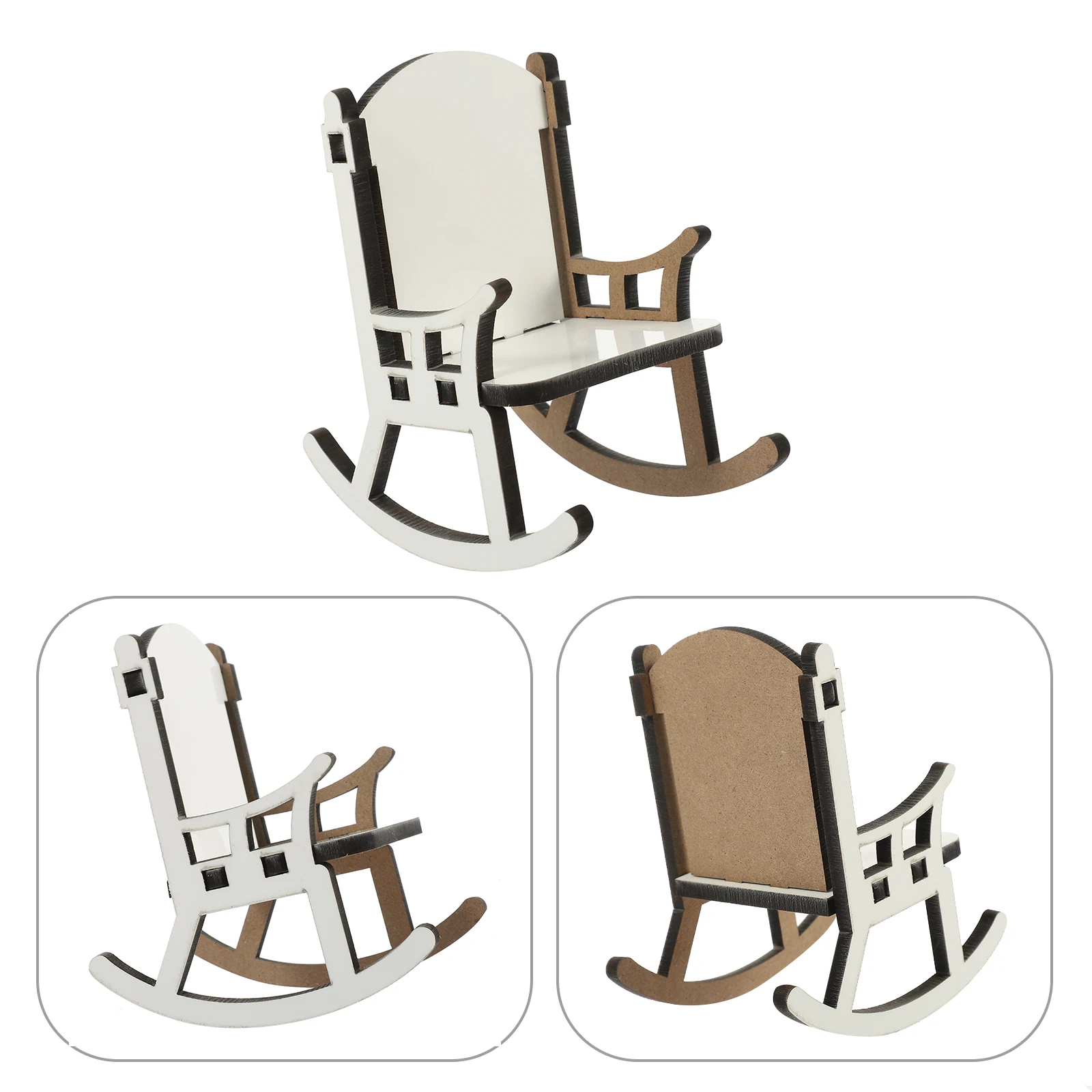 

Sublimation Chair nament Blank Lightweight DIY Decoration Unfinished Heat Transfer Small Desktop Wooden Craft Furniture