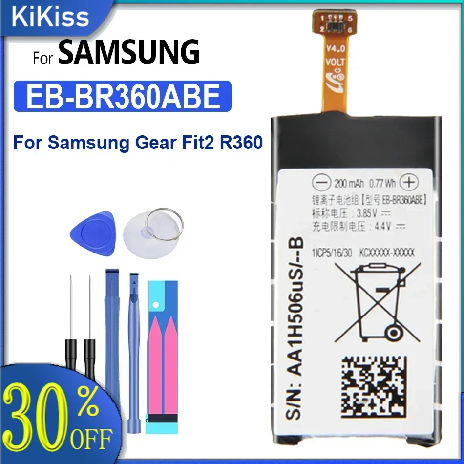 EB-BR360ABE EB-BR365ABE Battery For Samsung Gear Fit2 Fit 2 R360 Fit2 Pro Fitness SM-R365 R365 Gear Fit 2 Pro Watch 200mAh