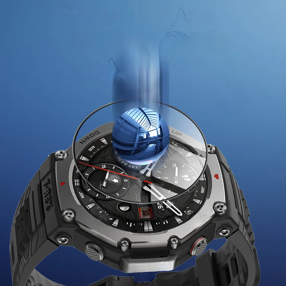 Para Amazfit t-rex 3Pro TRex 3 Pro Protector de pantalla antiarañazos cobertura completa no vidrio 5D película HD suave, anti dedo, vista clara