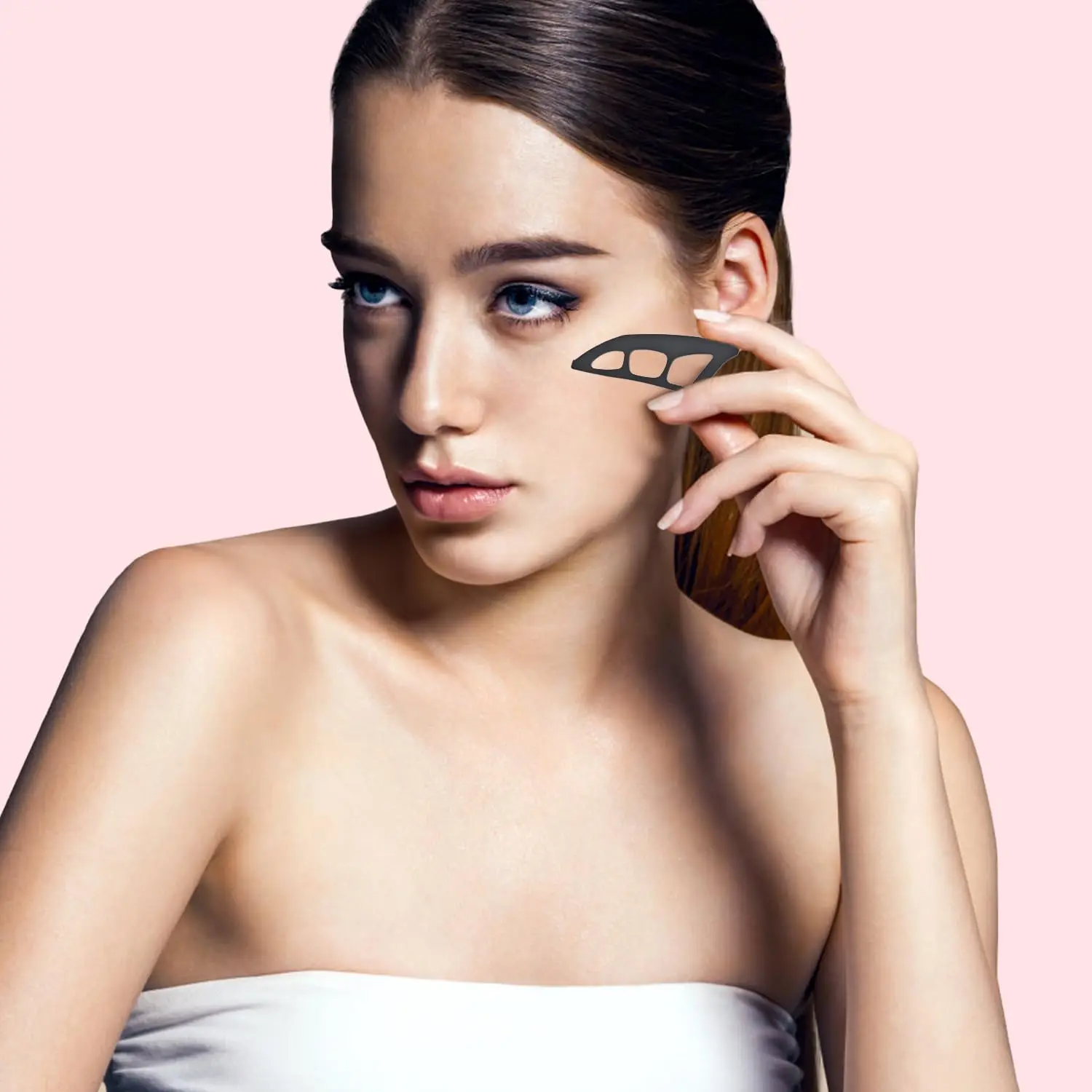 2 Stück Silikon-Lidschatten-Schablonen – Symmetrisches Lidschatten-Führungswerkzeug für Anfänger, schnell glamouröse mehrschichtige Eyelook-Vorlage