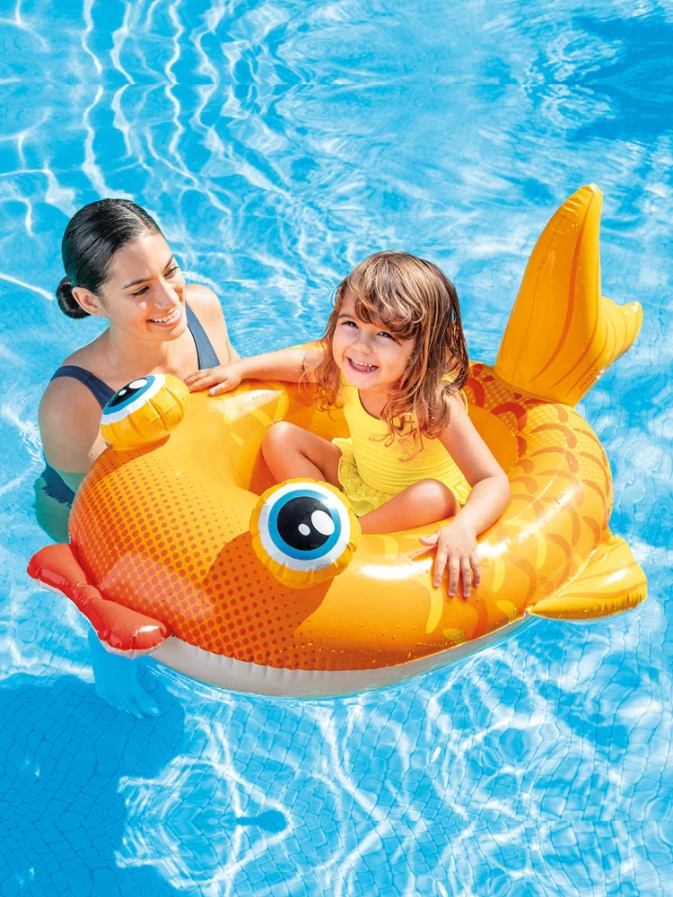 

Children's Goldfish Inflatable Boat Baby Pet Water Boat Mount Swimming Ring Baby Floating Air Cushion Shoot