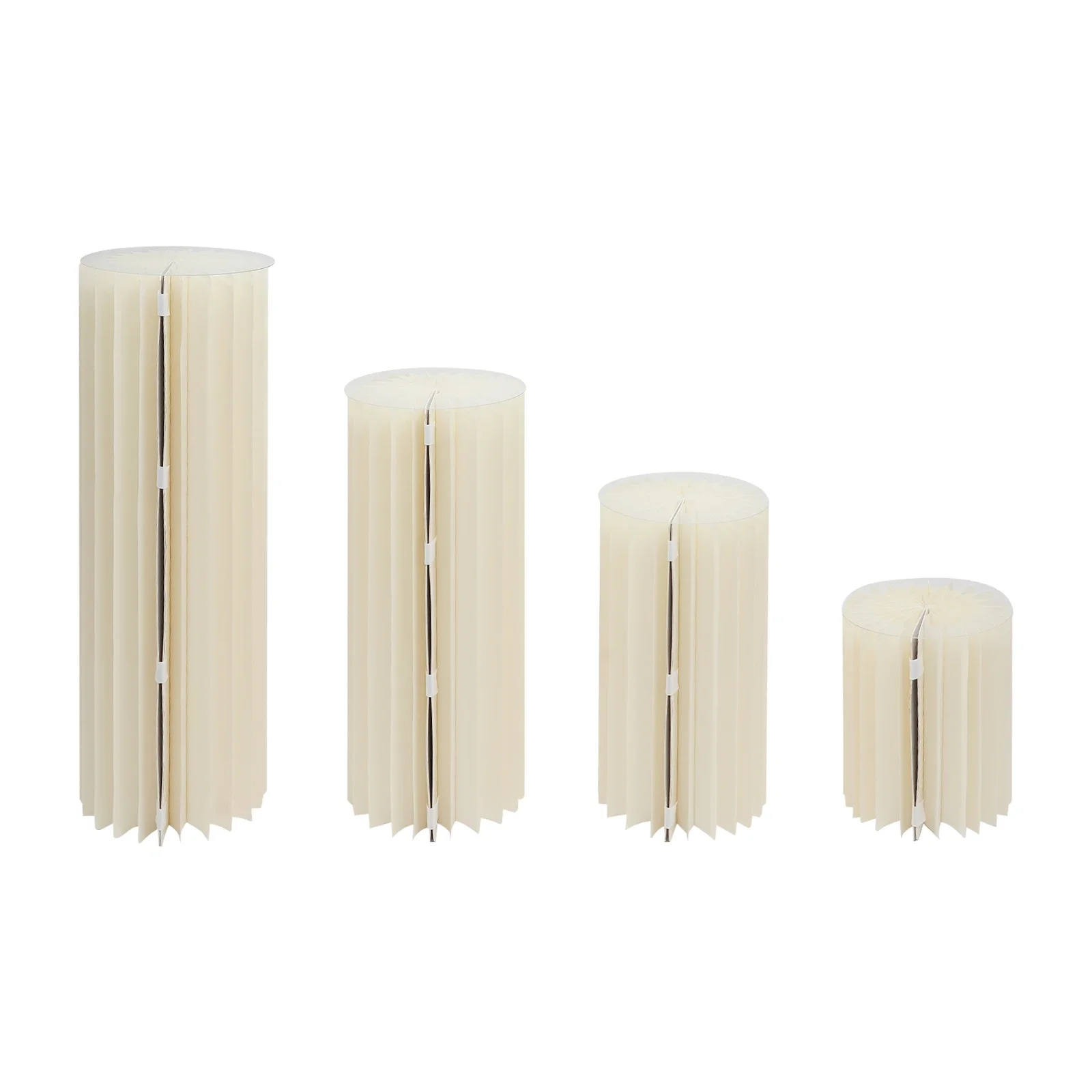 

4Pcs Carton Flower Column, Foldable Flower Stands Decorative Column Cylindrical, Cylindrical Stands Foldable Paper Columns