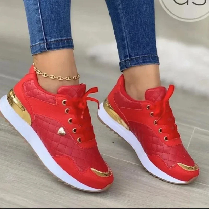 2025 Women's Mesh Sneakers Patchwork Lace Up Flat Shoes for Women Lightweight Female Shoes Classic Versatile Zapatillas De Mujer image 6