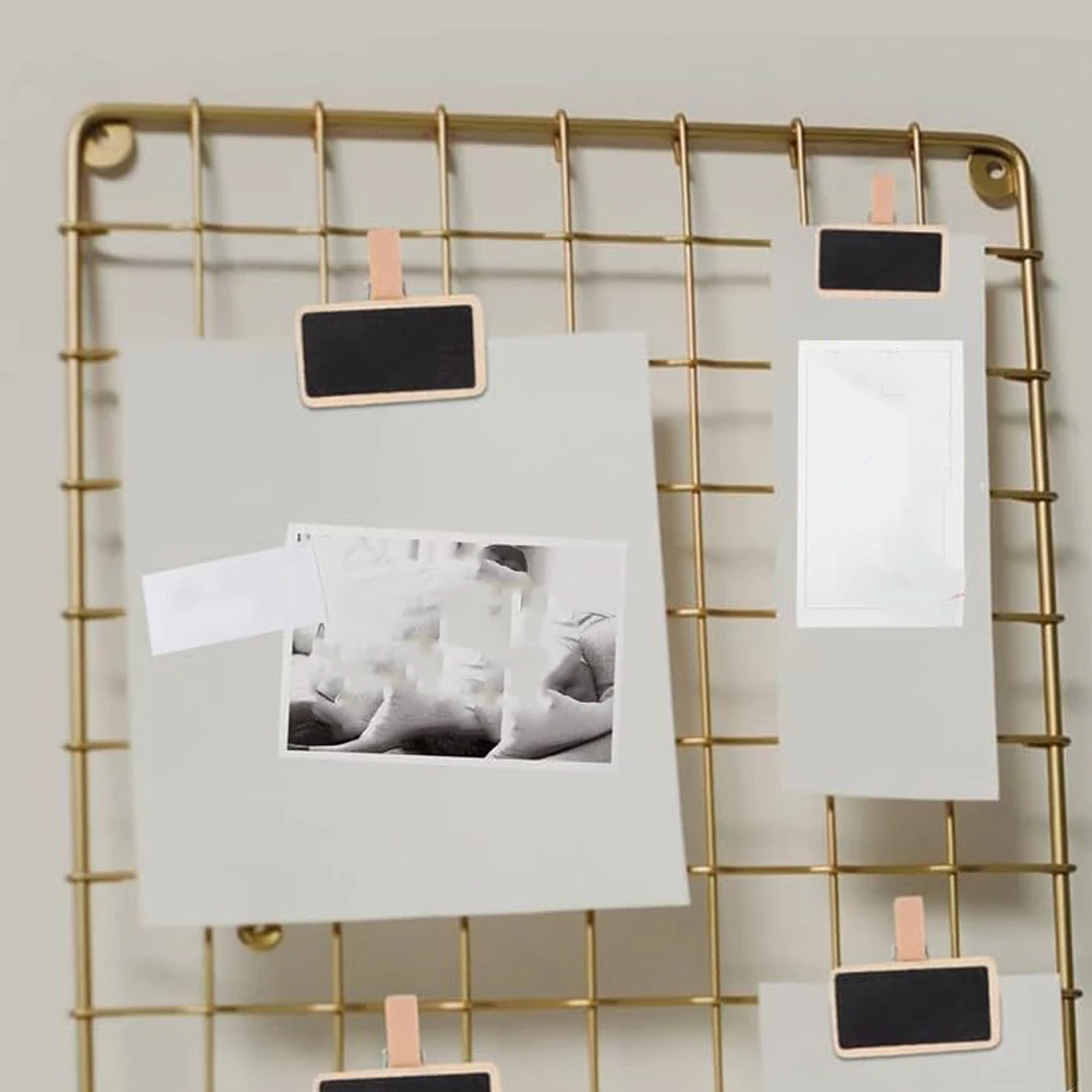 

50Pcs Mini Chalkboard Clip Small Wooden Blackboard Sign Message Clamps Food Label Clips Mini Chalkboard Signs Wooden Clip Board