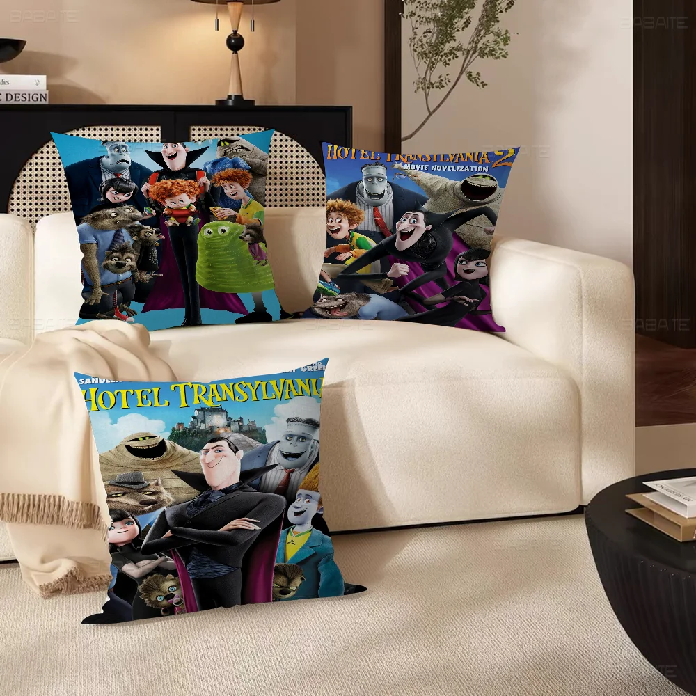 Cartoon H-Hotel T-Transylvania Pillow Cushion Cover Pillowcase Living Room Sofa Home Decor Customized