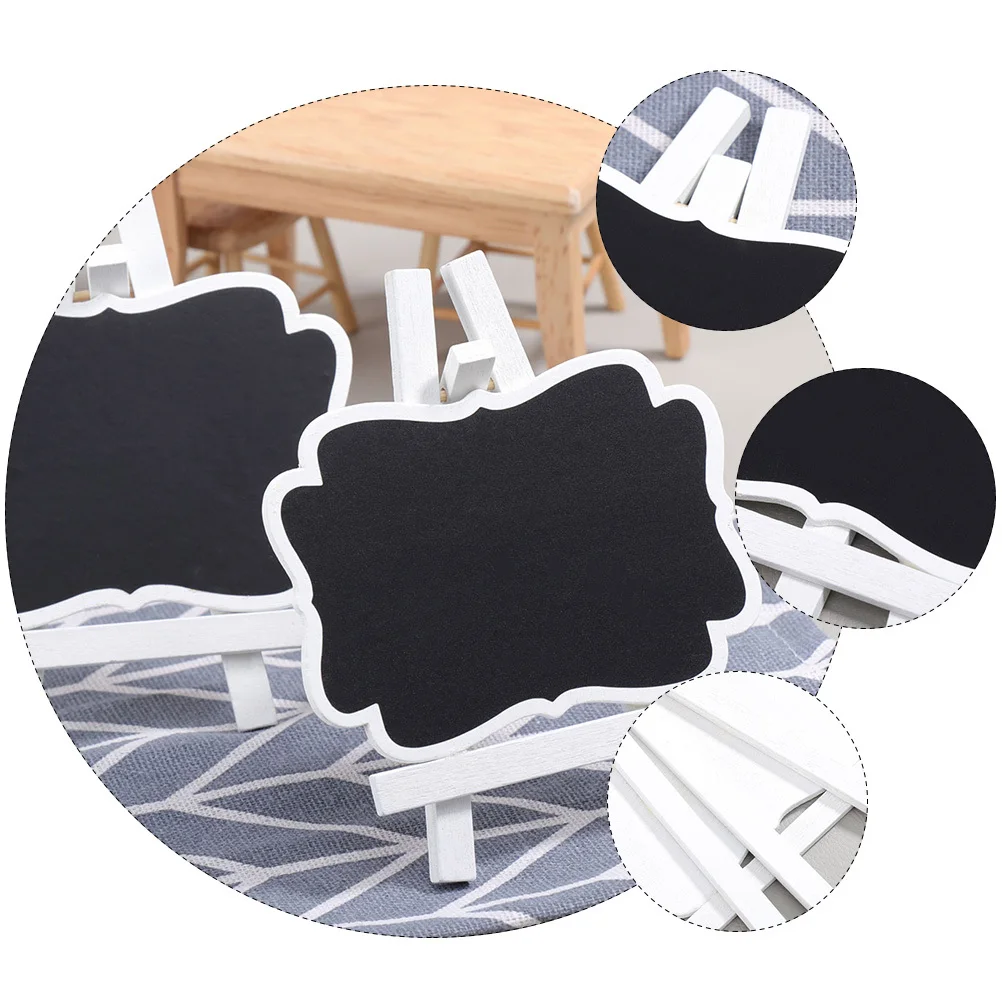 9 قطعة سبورة خشبية سبورة صغيرة لوحات رسائل إبداعية قابلة للمسح للمنزل حفل زفاف مكتب الديكور مذكرة العرض #5