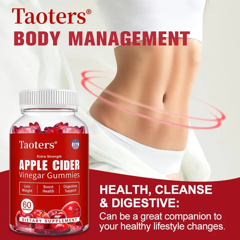 Apple Cider Vinegar Gummies - Help Detoxify, Aid in Weight Control, Relieve Anxiety, Promote Overall Health, and Boost Immunity
