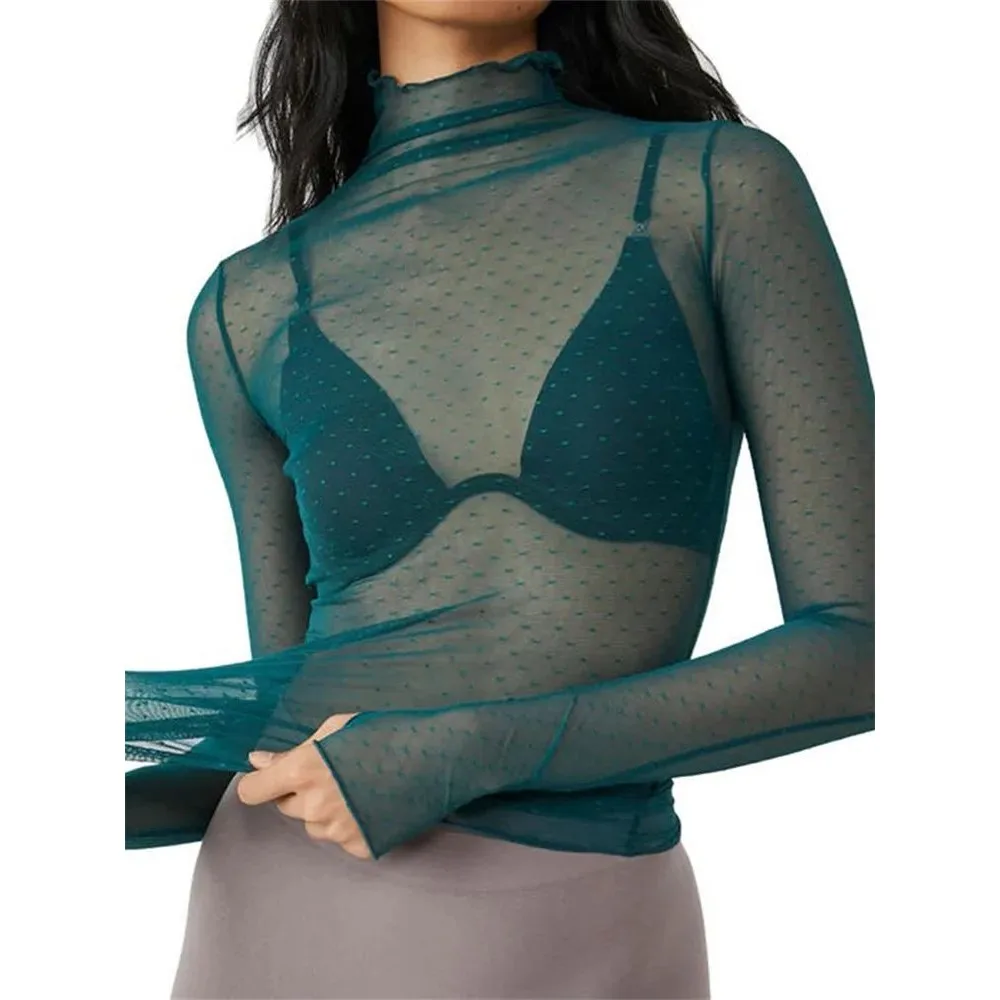 تي شيرت نسائي Me Dot Long Sve Turtlene بقصة ضيقة تي شيرت Cleanfit Sle للسيدات مجموعة الشتاء 206 مادة أخرى #4