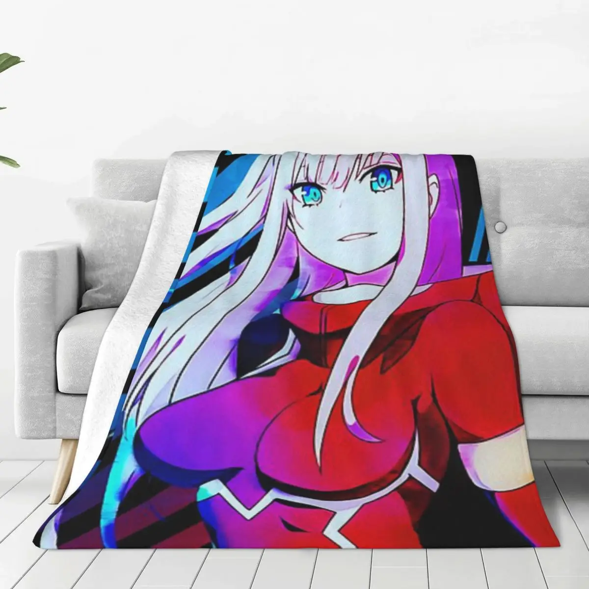 

Franxx Ram Ichigo Blanket Sofa Bedroom Bed Home Office Nap Blanket Car Travel Picnic Blankets Gift