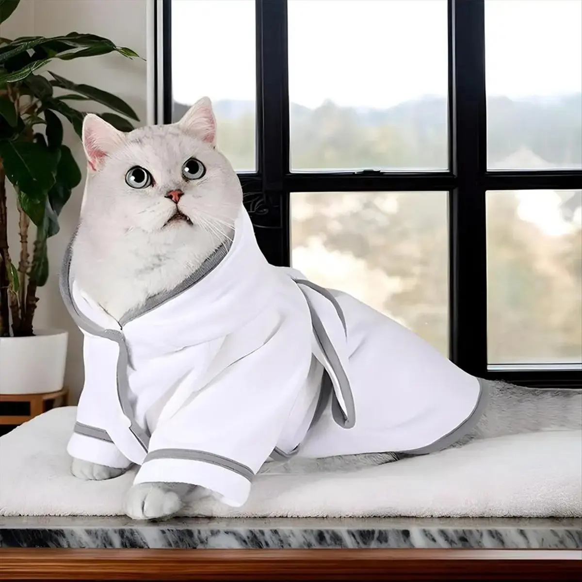 ABZT Dog Bath Robe Hooded Dog Drying Coat Dog Bathrobe Super Absorbent Dog Robe Dog Drying Towel Bath Towels Pet Towels B