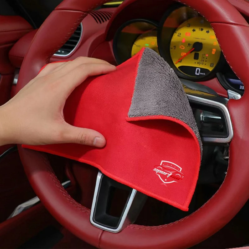 Microfiber Car Wash Towel Soft Drying Cloth Car Body Towels Double Layer Plush Thicken Water Absorption Rag For Sport Car