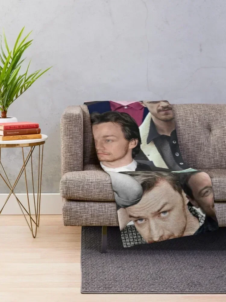 James McAvoy photo collage Throw Blanket decorative christmas gifts Plush Blankets