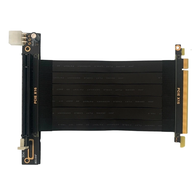 

Right Angle 3.0 PCI-E 3.0 16X GEN3 Universal Graphics Card Extender Cable 16X Video Card Vertical ATX Chassis RTX3060 X99 Server