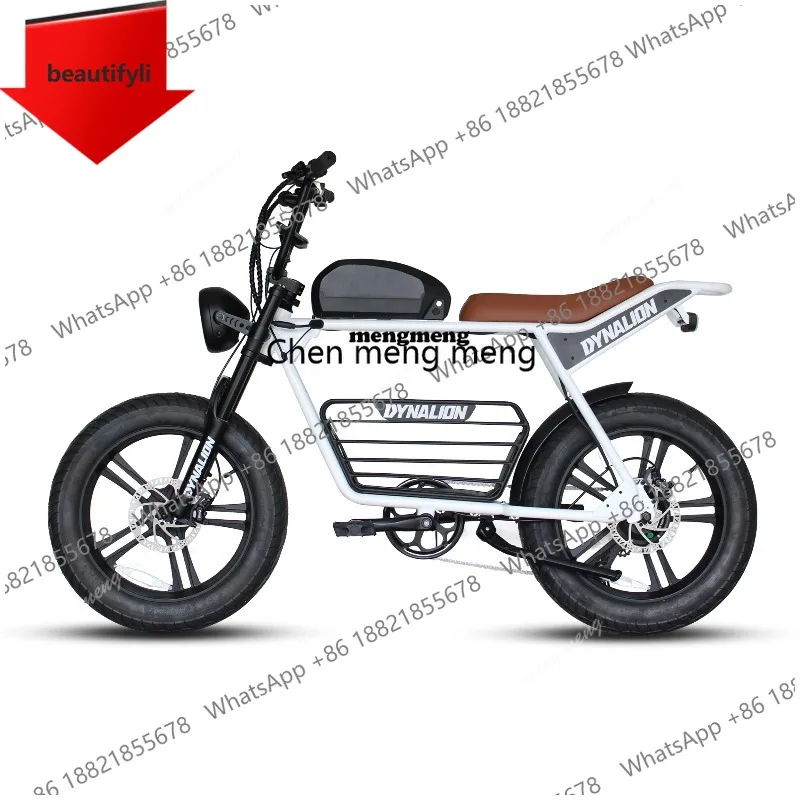 

Электрический гибридный фэтбайк D185 с гидравлическими тормозами, 20-дюймовыми колесами, двойной батареей, винтажный электровелосипед