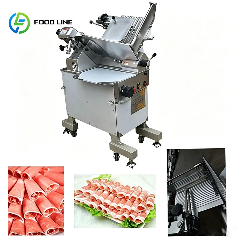 Commercial Deli Cutting Machine Meat Slicer Adjustable Thickness for Bacon Prosciutto Ham Restaurant Food Preparation Customized