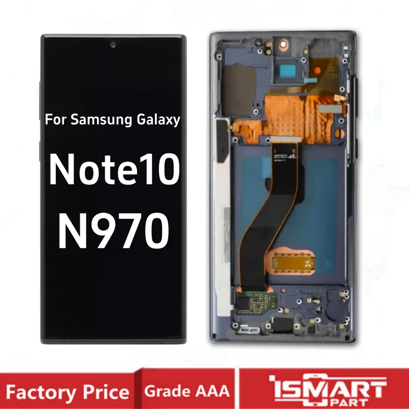 OLED / TFT For Samsung Galaxy Note 10 Lcd N970F N9700 Display Touch Screen Digitizer Assembly with Frame Replacement 6.28