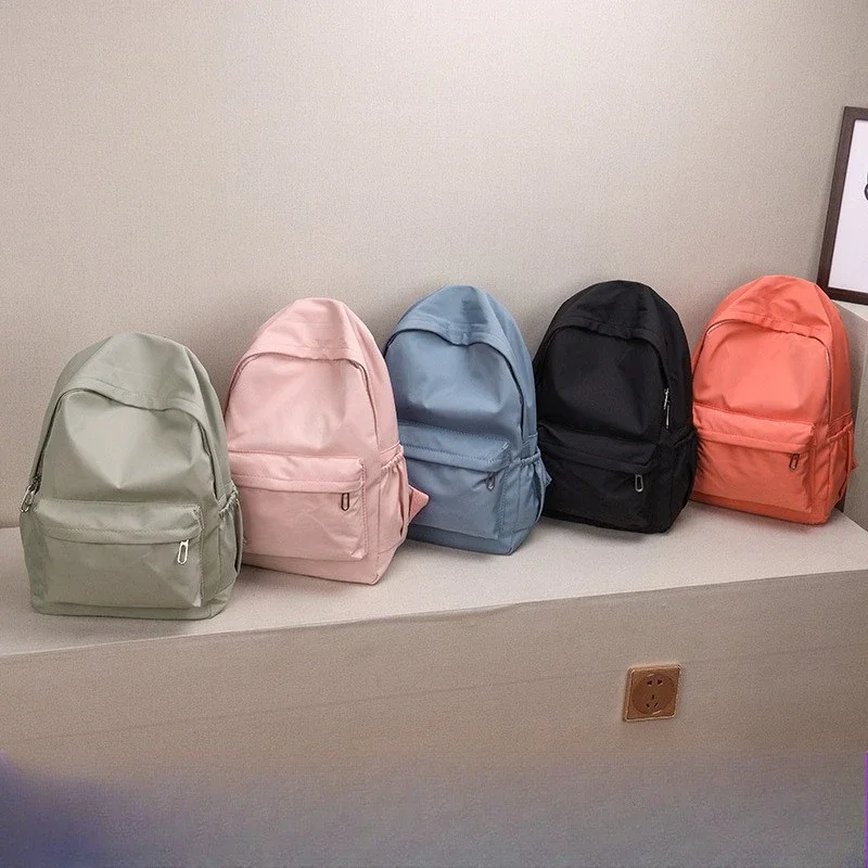 

Lightweight Casual Backpack Korean Trendy Simple Design Large Capacity Nylon Bookbag for College Students