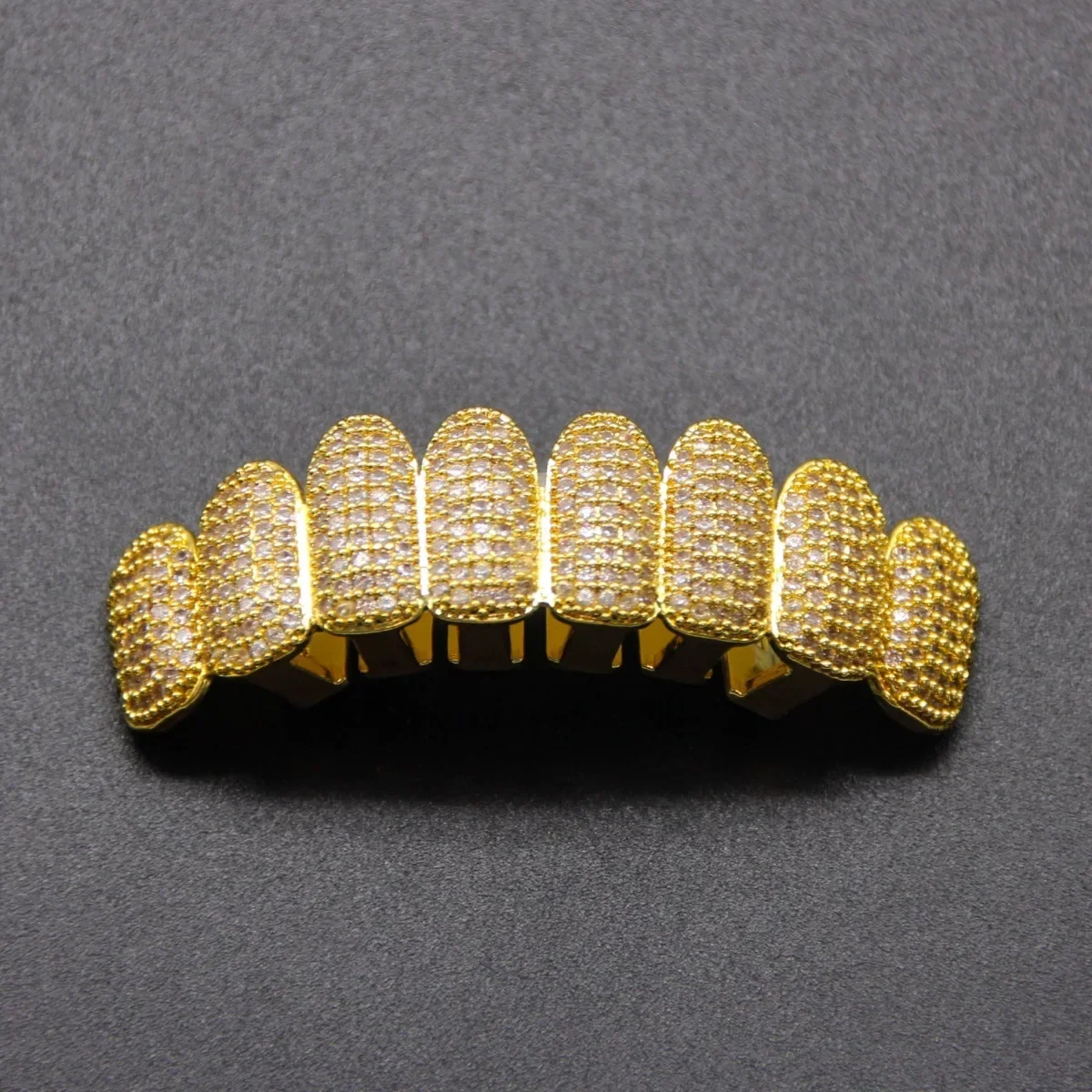 

Unisex Feel Style Baguette Teeth Grillz Set Cubic Zirconia Stone Top & Bottom Hip Hop Jewelry Gift for Men And Women