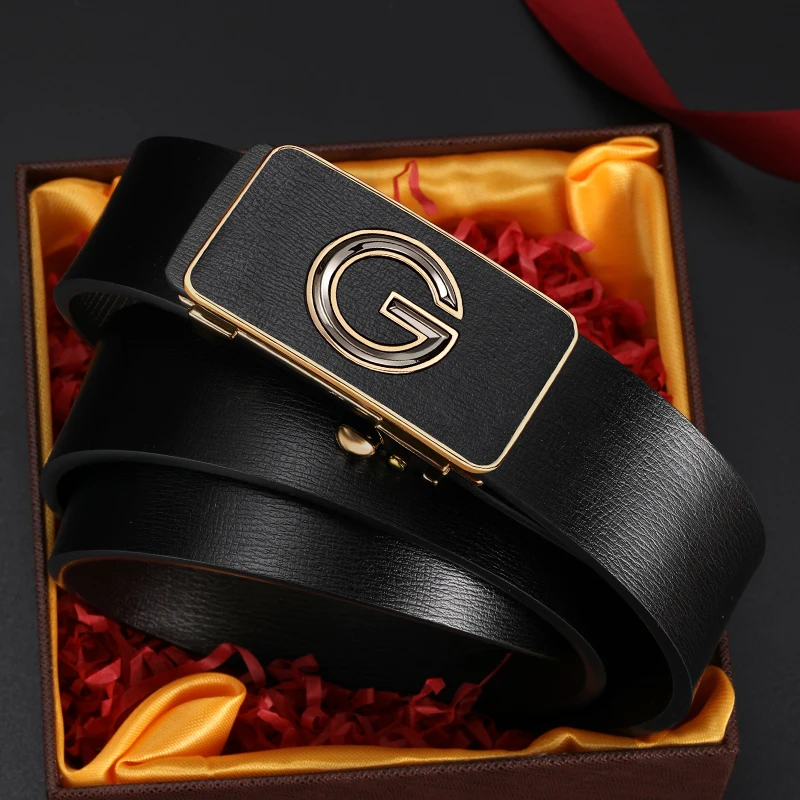 本革ベルト-メンズ-自動バックル-歯なし-穴なし-インナーウェア-ファッション-シンプル-スムーズ-すべてのビジネスパンツにマッチします