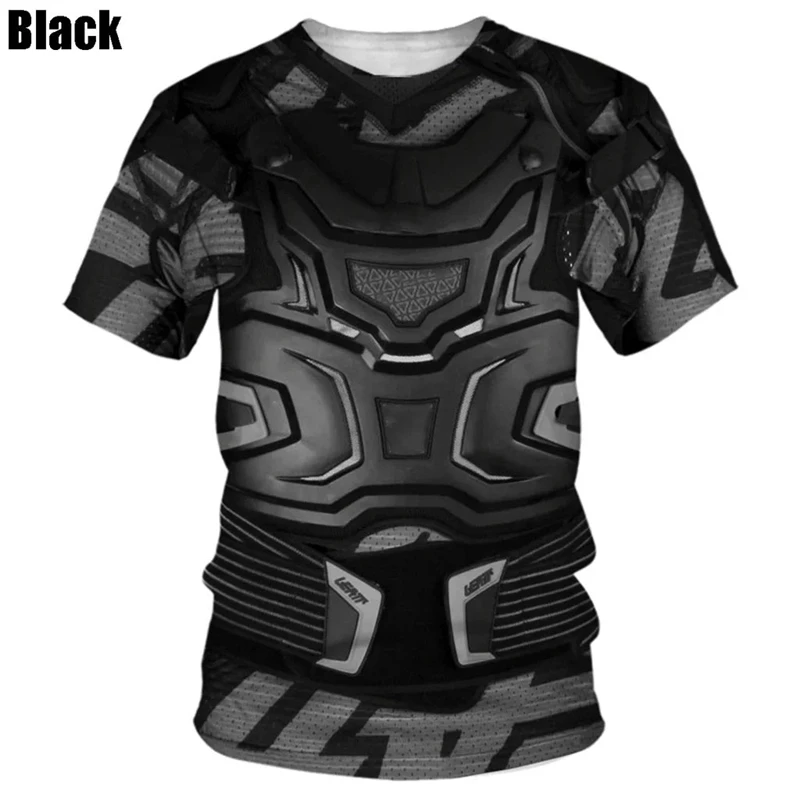 Summer New Fashion Men's Bulletproof Vest Printed 3d T Shirt Casual Short Sleeve O Neck Tees Funny Personality Men Oversized Top