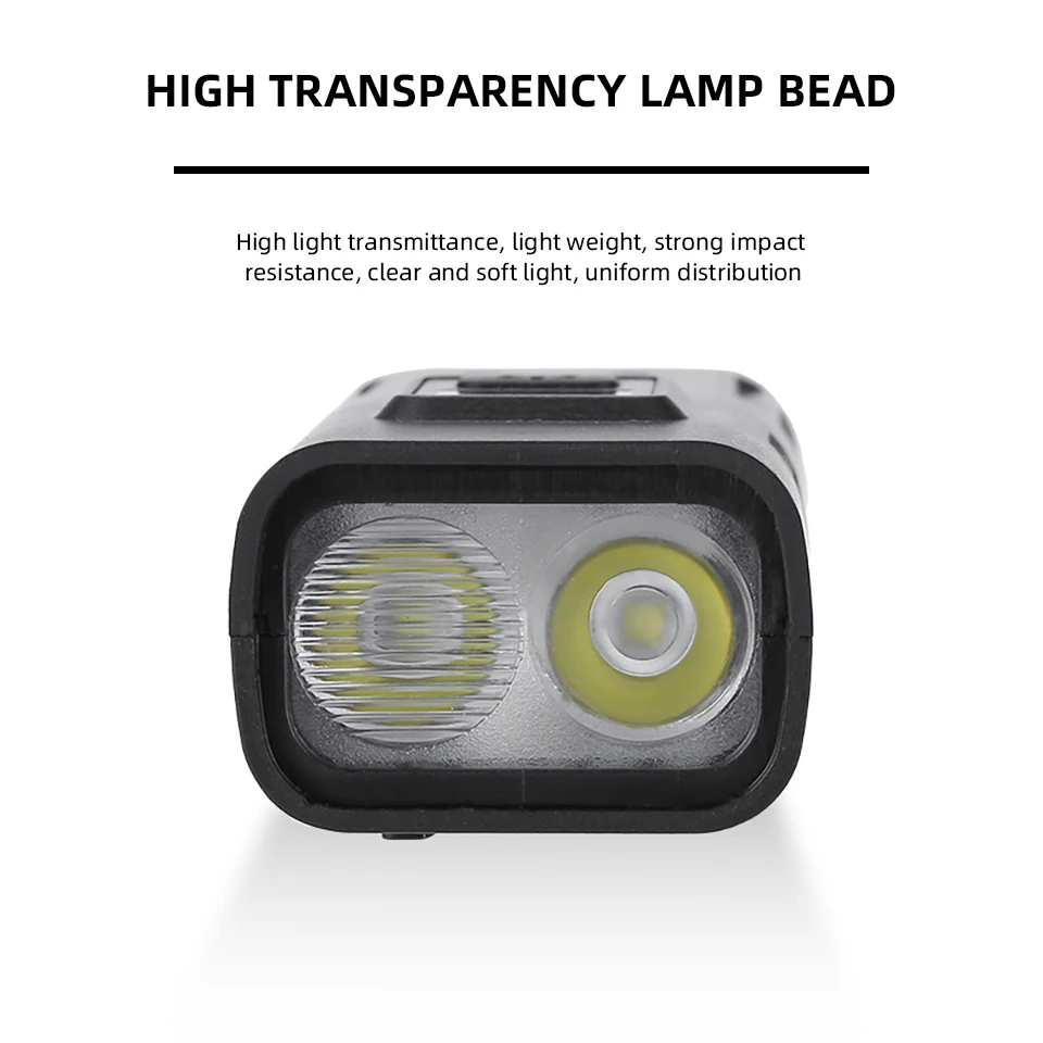 Lampu Depan Sepeda Isi Ulang 1200mAh Tahan Air Ultra Terang dengan Lampu Sorot Tinggi Rendah untuk Bersepeda Gunung Malam di Luar Ruangan.