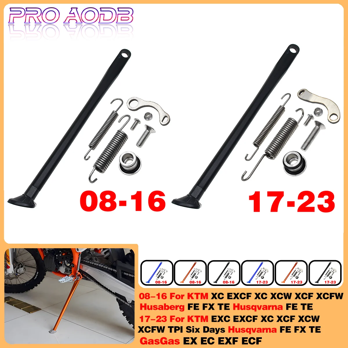 

New Motorcycle Kickstand Side Kick Stand Spring Kit For Gas Gas EX EC 125 150 200 EXF ECF 250 300 400 450 2021-2023 For KTM XCW