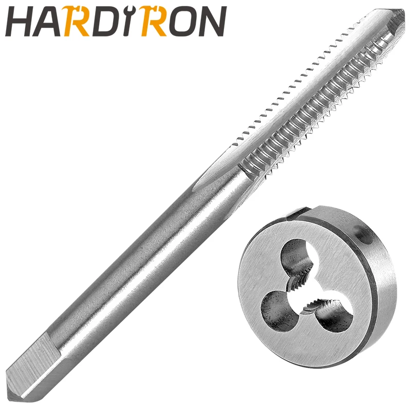 Hardiron M4 X 0.5 Tap and Die Set Right Hand, M4 x 0.5 Machine Thread Tap & Round Die