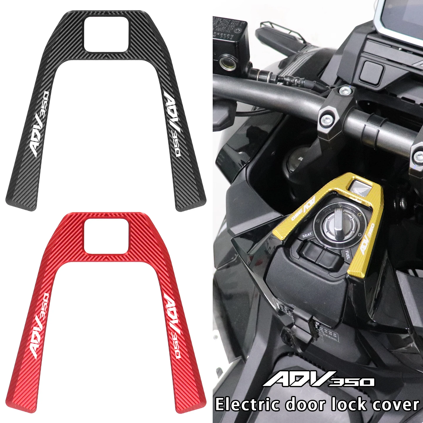 Image of Für Honda ADV350 ADV 350 2022-2025 2026 Motorradzubehör Elektrische Türschlossabdeckung Zündschlüsselkappe Dekorative Abdeckung