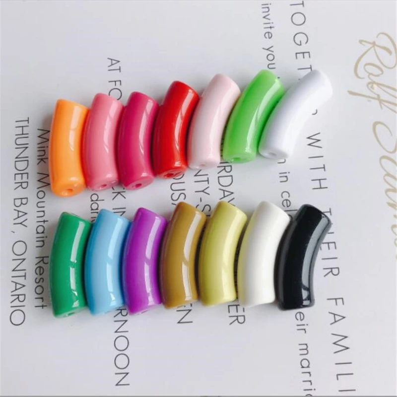 10pcs/lot new resin elbow acrylic beads charm connectors for diy earrings necklace hair jewelry making accessories material