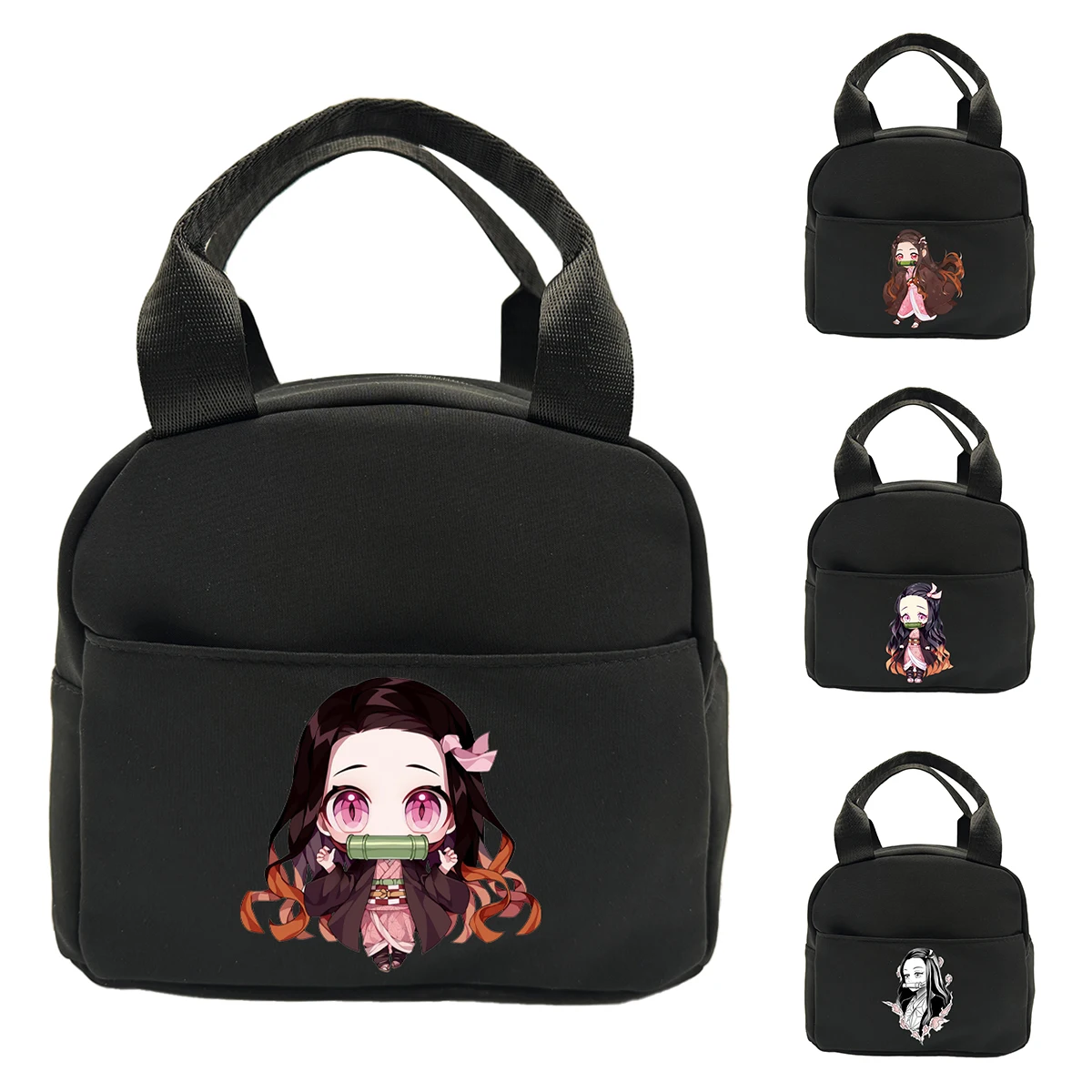 

Anime Demon Slayer student Insulated Lunch Bag Teenager Lunch Handbag Bento Pack Meal Pack Ice Pack Aluminum Foil Rice Bag