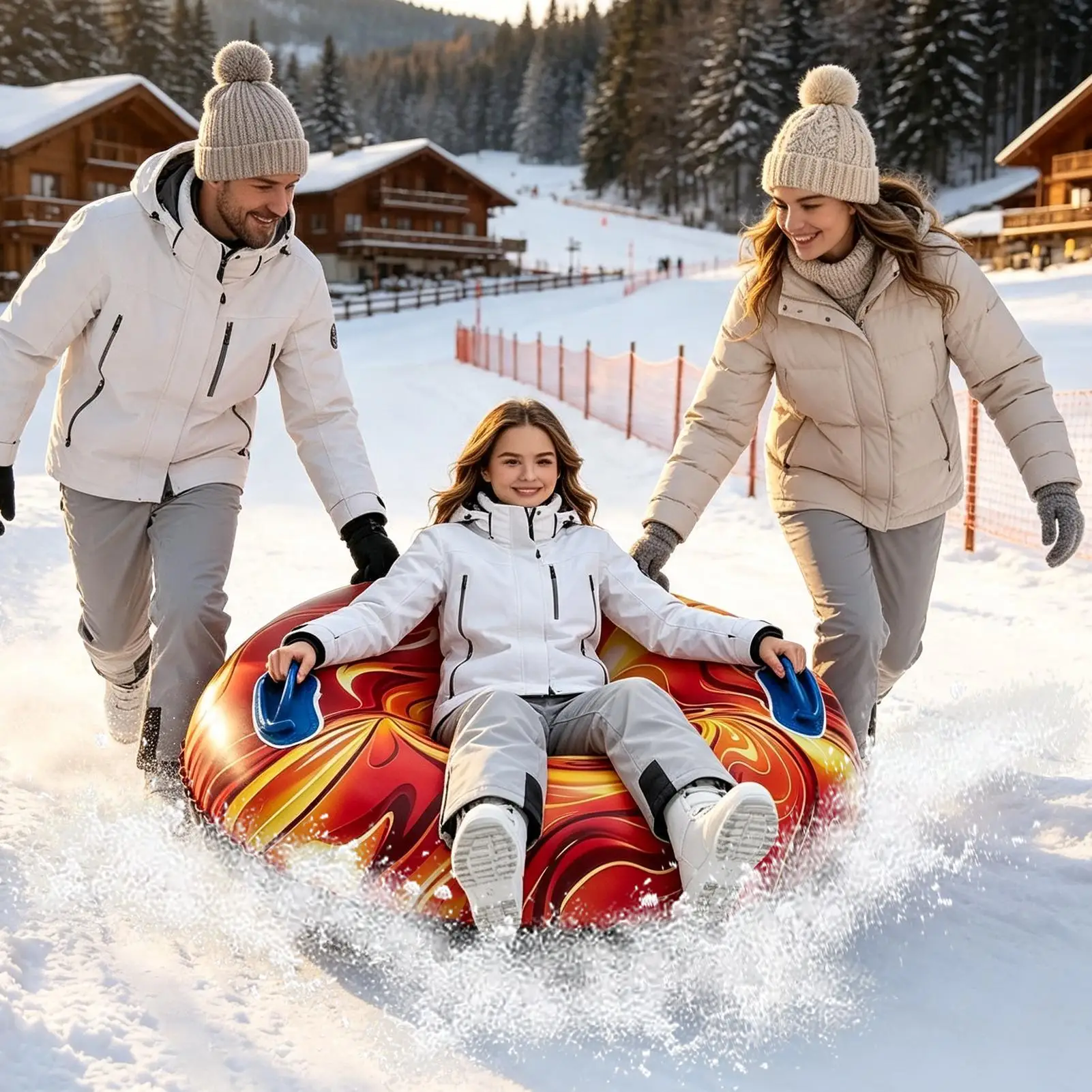 snow-tube-inflatable-towable-raft-sled-with-handles-snow-sled-for-winter-ski-lake-river-pool-beach-outdoor-park