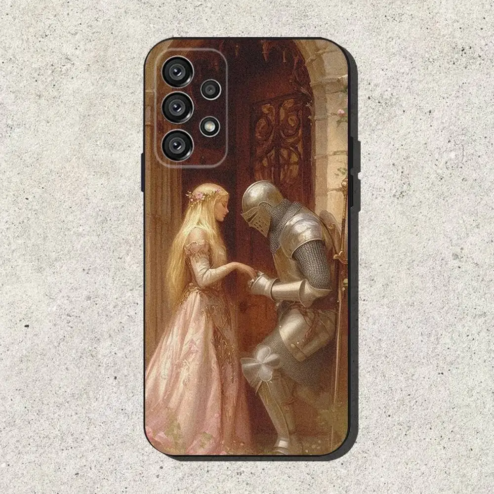 زوجين الفن قبلة النفط اللوحة حالة الهاتف لسامسونج S25، S24، S21، S22، S23، S30، الترا، S20، زائد، Fe، لايت، ملاحظة، 10,9,5G غطاء أسود