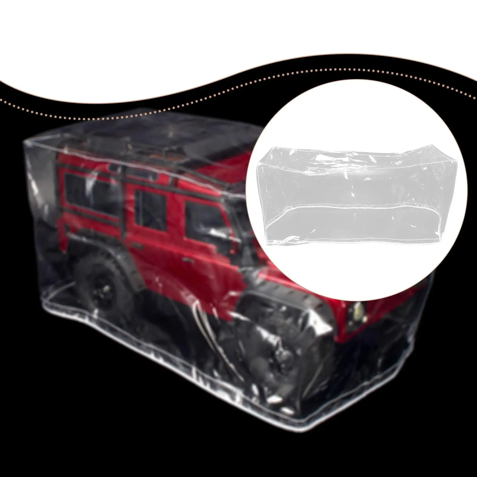RC Car Dust Cover RC Car Storage Display PVC Transparent for 1/10 RC Crawler VS4