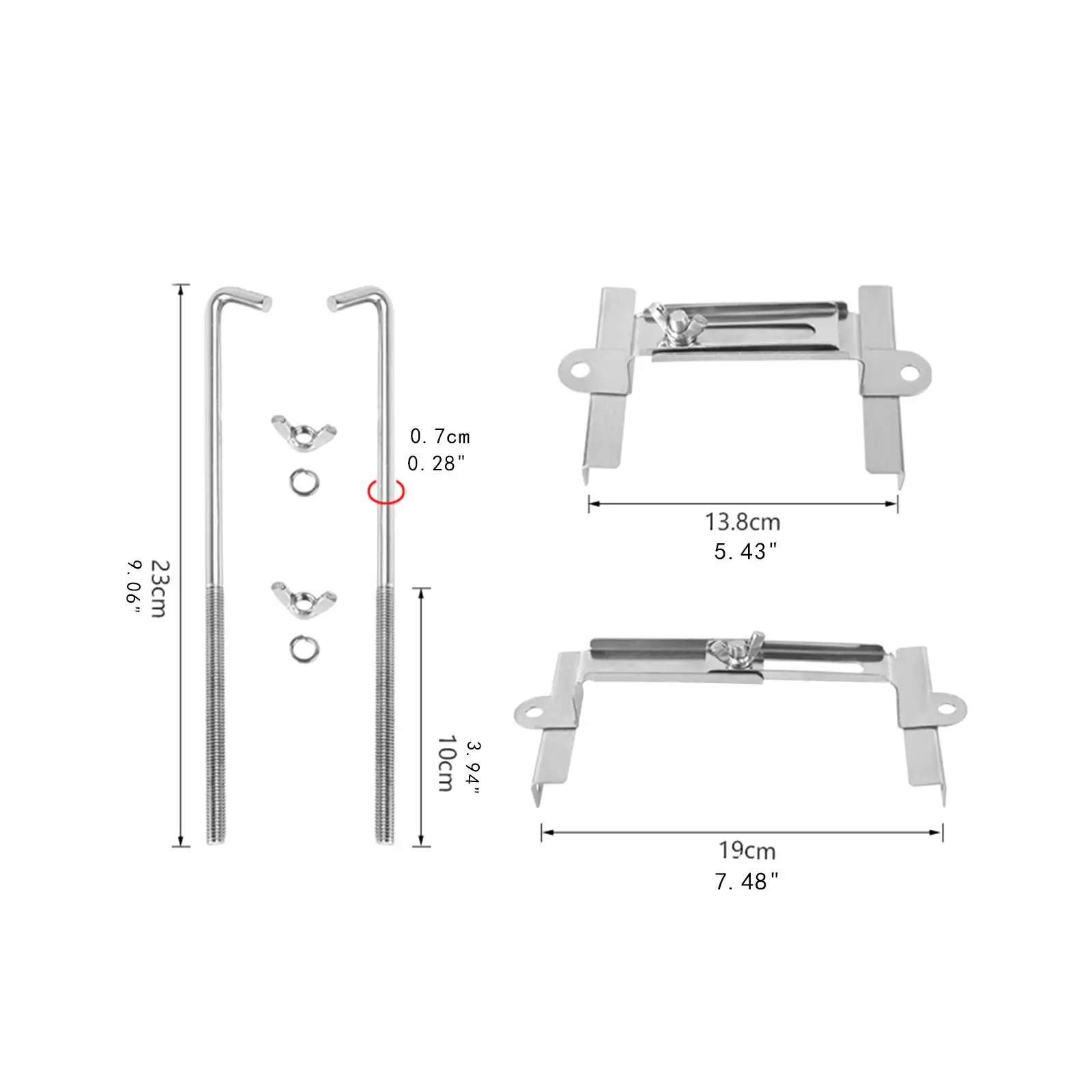 Kit de sujeción de batería genérica, soporte de batería fijo para vehículos y camiones